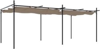 vidaXL Pergola mit Schiebedach Taupe 589x292x230 cm 360121