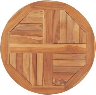 Tischplatte Massivholz Teak Rund 2,5 cm 60 cm