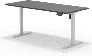 elektrisch höhenverstellbarer Schreibtisch ECO 180 x 80 cm - Gestell Grau, Platte Anthrazit