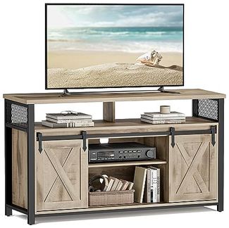 Vasagle Lowboard TV-Schrank, Lange 135 cm, für Fernseher bis zu 60 Zoll