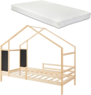 Kinderbett Lorenskog mit Matratze 90x200 cm Natur [en. casa]