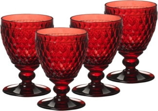 Villeroy & Boch Vorteilset 4 Stück Boston coloured Weissweinglas red Kristallglas rot 1173090030