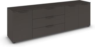 rauch Schubkastenkommode Flipp Kommode Sideboard Wäscheschrank Bestseller, 3-türig mit 3 Schubladen und Soft-Close-Funktion