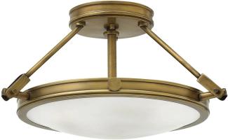 Elstead Lighting Collier 3-Light Large Semi-Flush Deckenleuchte Messing 42cm