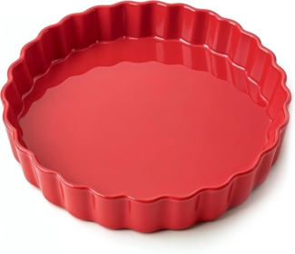 Praknu Auflaufform Tarteform aus Keramik - ø 28 cm - Hoher Rand - Mit Antihaftbeschichtun, Porzellan - Keramik, (1-St), Mit Antihaftbeschichtung - Einfach zu Reinigen - Plastikfrei Verpackt