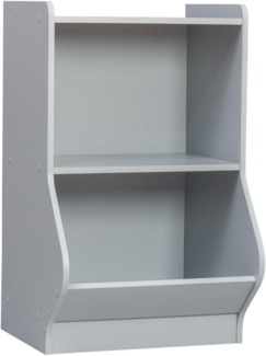 Iris Ohyama, Spielzeugregal, Kindermöbel, Bücherregal, Mehrfarbig, Zimmer, Kindergarten, Krippe, Vorschule - Kids Basic Shelf - KSB-2 - Grau