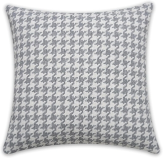 Sehlbach Kissen Jacquard Hahnentritt schwarzweiß 45 x 45 cm