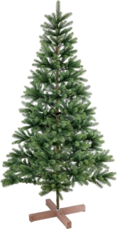 IC Winterworld Künstlicher Weihnachtsbaum 180 cm naturgetreuer künstlicher XL Weihnachtsbaum, Künstliche Normanntanne, Nordmanntannen-Optik, ca. 922 Äste, PE Nadeln, Holz Baumständer
