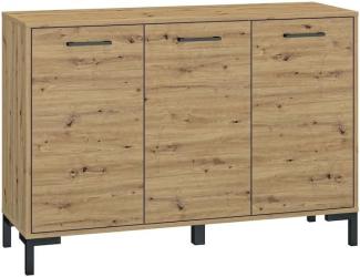 Kommode "Nevio" Sideboard 120cm Artisan Eiche 3-türig