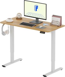 FLEXISPOT Elektrischer Höhenverstellbarer Schreibtisch 120 x 60 cm, Ergonomischer Tischplatte, Steh-Sitz Tisch Computertisch, einfache Montage, Adjustable Desk(Ahorn)