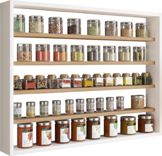 VCM Küchenmöbel Hängeschrank Esaldi 920056 Weiß / Honig-Eiche H. 60 x B. 80 x T. 10 cm