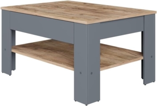 Vicco Couchtisch Anthrazit/Goldkraft Eiche 92.2x65 cm, Milan