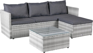 LC Garden Gartenlounge-Set Loungino Balkonmöbel für 3-4 Personen Lounge, (3-tlg)