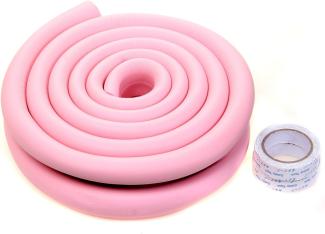 TUKA TKD7003 4M U-förmige Kantenschutz Extra Verdicken, Stoßschutz für Tisch und Möbel Kanten, Kindersicher Schwamm Kissen Anti-Kollisions-Stoßstange Streifen, Pink