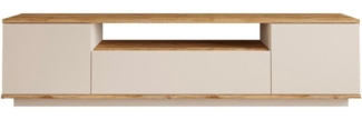 Vente-unique - TV-Möbel mit 3 Türen & 1 Ablagefach - Beige & Holzfarben - LOTULA