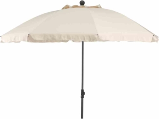 Tropico Mittelstockschirm anthrazit/natur Ø 250cm Gestell Stahl anthrazit, Bezug 100% Polyester, 180g/m² in natur, Lichtschutzfaktor UPF 50+