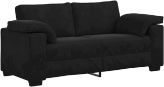vidaXL Sofa Zweisitzer-Sofa Schwarz 140 cm Samt
