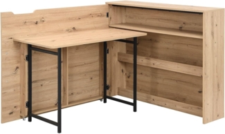 Vente-unique - Eckschreibtisch Klappbar - MDF - Natur - RELIMY
