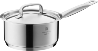WMF Milchtopf Gourmet Plus, Cromargan® Edelstahl rostfrei 18/10 (1x Stielkasserolle mit Deckel 16 cm (Volumen 1,4l, Höhe 8 cm) - optimal für Herdplatten mit Ø 14,5 cm, 1-tlg, Stielkasserolle mit Deckel 16 cm optimal für Herdplatten mit Ø14,5 cm), Gourm...