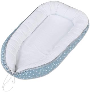 babybay Kuschelnest, azurblau Sterne weiß