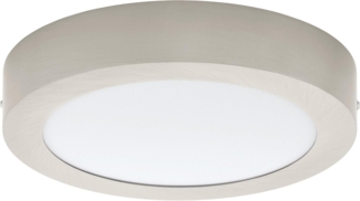 Eglo 94525 FUEVA 1 LED Deckenleuchte Aufbau nickel-matt, max. 16,47W Ø22,5cm rund 3000K