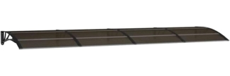 vidaXL Türvordach Schwarz 400x100 cm Polycarbonat 153602