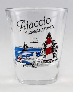 Ajaccio Corsica France Schnapsglas Leuchtturm