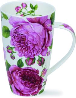 DUNOON Becher Henley Rosabunda 0,6l Bone China Kaffeetasse mit Rosenmotiv 600ml | Hochwertige Porzellantasse 600ml | H:15cm | Elegantes Blumendesign | Spülmaschinenfest | Perfektes Geschenk