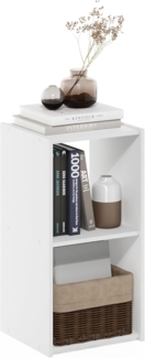 Furinno Pelli kubischer Aufbewahrungsschrank, 2x1, Weiß