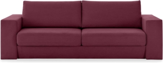 LOOKS by Wolfgang Joop Looks V-2 Designer Sofa mit Hockern und Regal, 2 Sitzer Couch, Funktionssofa, rot, Sitzbreite 200 cm