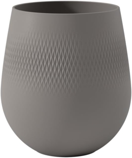 Villeroy & Boch Manufacture Collier Vase Carré 23 cm taupe - A
