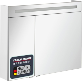 Fackelmann B.CLEVER LED Spiegelschrank 90 cm, Weiß