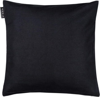 LINUM ANNABELL Elegant Kissenhülle 40x40 cm, 100% Baumwolle, Maschinenwaschbar, Schwarz