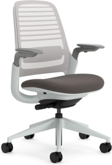 Steelcase Series 1 Ergonomischer Bürostuhl mit LiveBack Lumbalstütze und 4D-Armlehnen Dunkelbraun