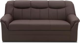 DOMO Collection Sofa Berlin | klassische Polstergarnitur mit hochwertigem Federkern, 3 Sitzer, schwarz