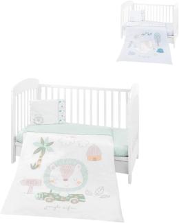 Kikkaboo Babybettwäsche-Set 5-teilig Decke 135 x 95 cm Kissen 45 x 35 cm Bezüge grün