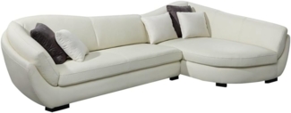 Vente-unique - Ecksofa Leder 5-Sitzer - Büffelleder - Elfenbein - Ecke Rechts - CAIPI von PASCAL MORABITO
