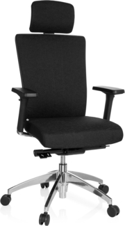 hjh OFFICE Profi Bürostuhl ASTRA LUX Stoff Schwarz