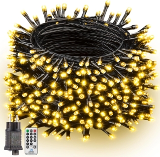 Lichterkette Weihnachtsbaum Innen Außen Strombetrieben - 50M 500LED 8 Modi Dimmbar Wasserdicht Weihnachtsdeko Aussen Lichterketten mit Fernbedienung Timer für Balkon, Garten, Hochzeit, Party