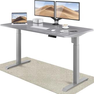 Höhenverstellbarer Schreibtisch (160 x 80 cm) - Sitz- & Stehpult mit Ladebuchsen - Schreibtisch Höhenverstellbar Elektrisch Touchscreen & Stahlfüßen - Schreibtisch Höhenverstellbar von Desktronic