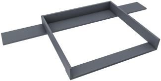 REGALIK Wickelaufsatz für Hemnes Kommode mit 8 Schubladen IKEA 78x80 cm - Abnehmbar Wickeltischaufsatz für Kommode in Graphit - Abgeschlossen mit ABS Material 1mm