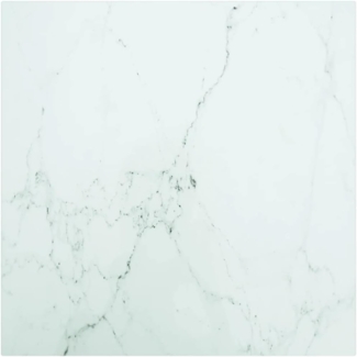 vidaXL Tischplatte Weiß 50x50 cm 6 mm Hartglas in Marmoroptik 322254