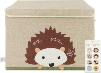 Grosse Spielzeugbox fürs Kinderzimmer, Igel, natur, 36 x 36 x 51 cm, von Bieco