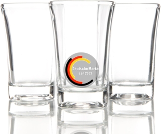 12 Stück Schnapsgläser 4cl aus Glas spülmaschinengeeignet - robuste Shotgläser in Gastro Qualität