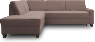 DOMO Collection Ecksofa Londrina mit Schlaffunktion, Eckcouch in L-Form, Ecksofa 209x243 cm, Ecke in