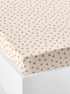 VERTBAUDETKinder Spannbettlaken RETRO FLOWERS mit Recycling-Baumwolleweiß bedruckt90X140