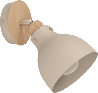 Eglo 900711 Spotleuchte ARRECIFE Stahl braun, nickel-matt E27 1X28W H:23. 5cm Ø14. 5cm dimmbar