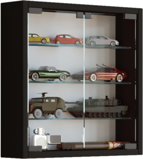 VCM Wandvitrine Mandosa 912944 Schwarz H. 40 x B. 40 x T. 10 cm