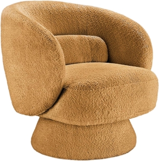 riess-ambiente Drehsessel BOSSA NOVA senfgelb (Einzelartikel, 1-St), Wohnzimmer · Bouclé · 360° drehbar · Scandinavian Design