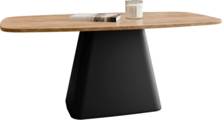 Couchtisch Nelupo (Farbe: Schwarz / Eiche Craft Gold)